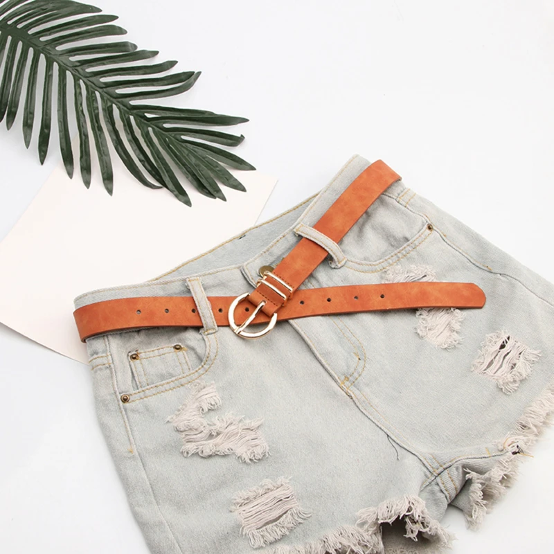 Dames Riem Trend Ronde Gesp Riem Eenvoudige En Veelzijdige Jeugd Riem Pu Lederen Riem Gecombineerd Met Jeans Rok Vrouwen Riem