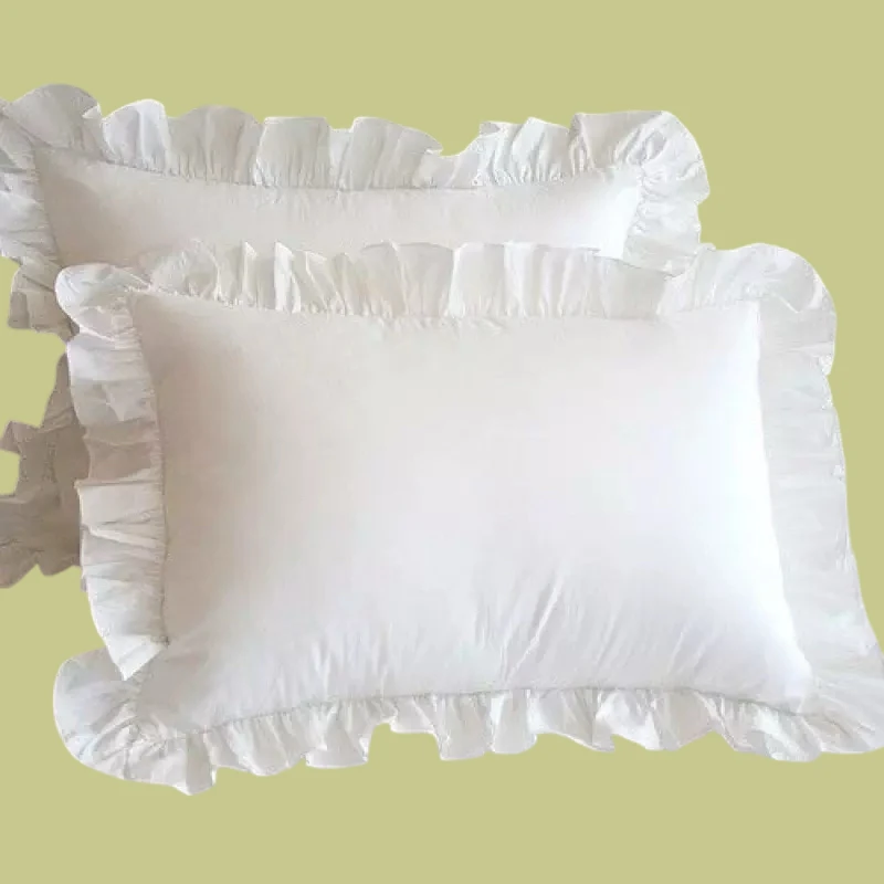 Princess Pillowcases with Ruffles Multiple Sizes 30x50cm 40x60cm Pillow Cover Comfortable Pillow Case for Adults Kids Summer