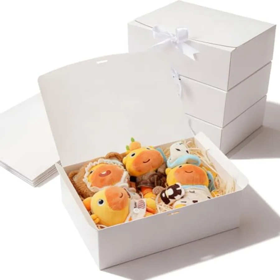 Cajas de regalo, paquete de 5. Caja blanca para propuesta de dama de honor de 6x7.8x3.1, cajas de regalo con tapas para regalos, cajas para damas de honor, para fiestas, Vale