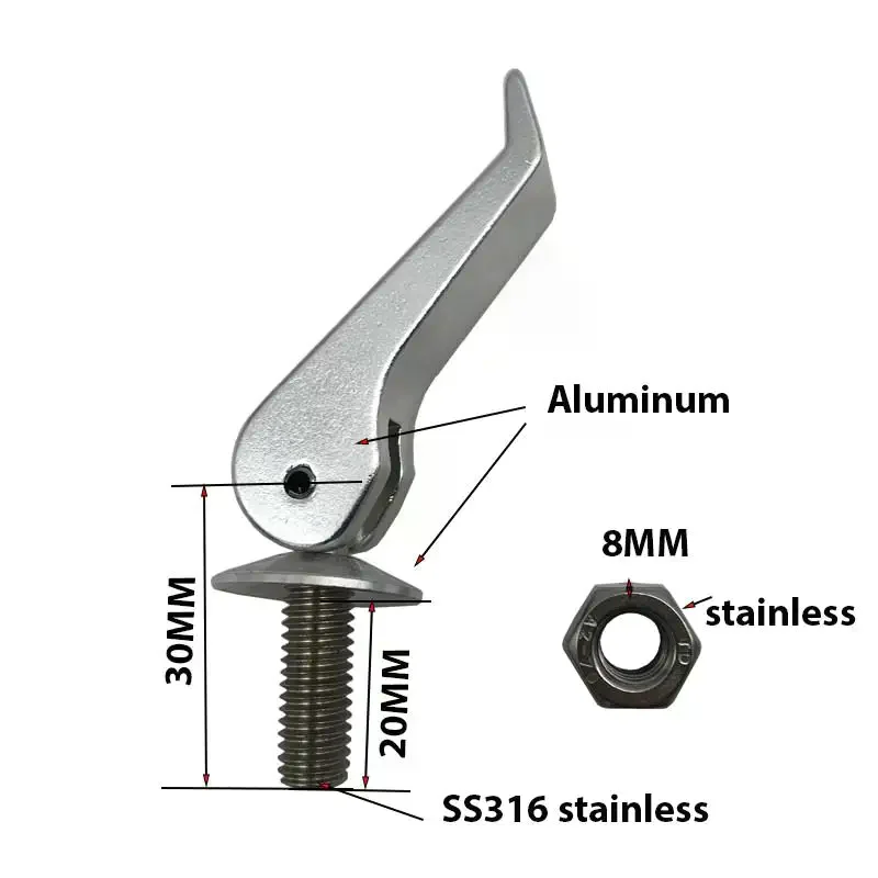 Industrial Grade Stainless Steel Quick Release Clamp Bolt Anti-Rust Coating for Bicycle Woodworking Furniture Production Work