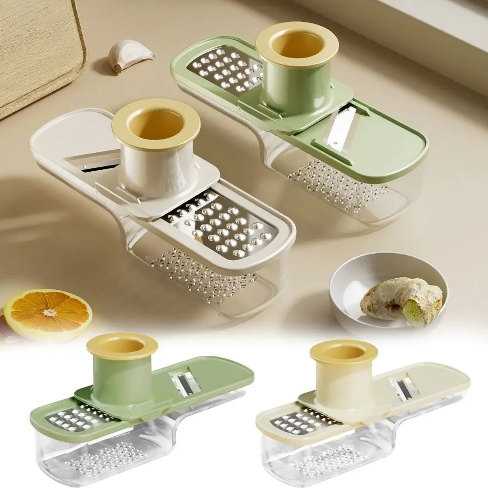 Portable 3in1 Garlic Ginger Grinder Kitchen Gadget Mini Garlic Grinder Manual Garlic Mashing for Crushing Spices Herbs Garlic