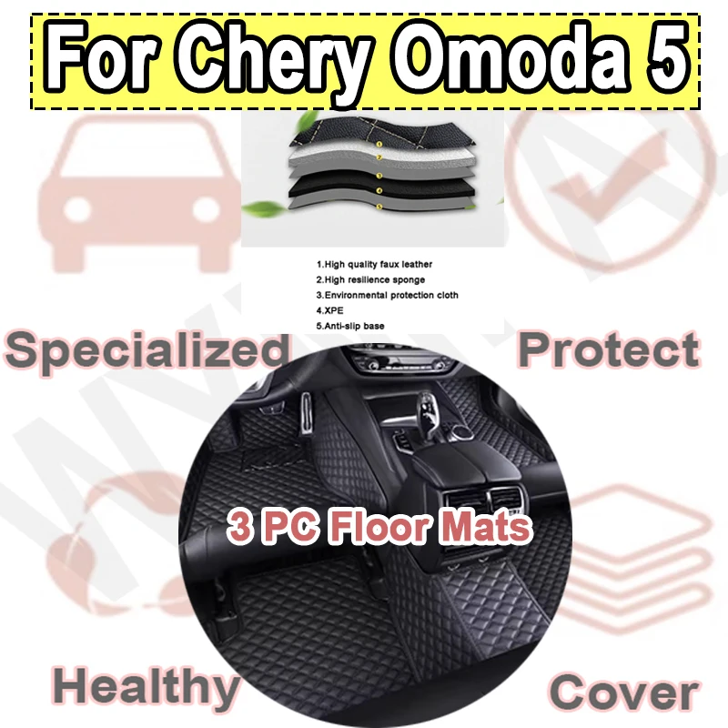 

Роскошные автомобильные коврики для Chirey Chery Omoda 5 C5 Fownix FX 2022 2023 2024, водонепроницаемые подушечки, автомобильные коврики, автомобильные коврики