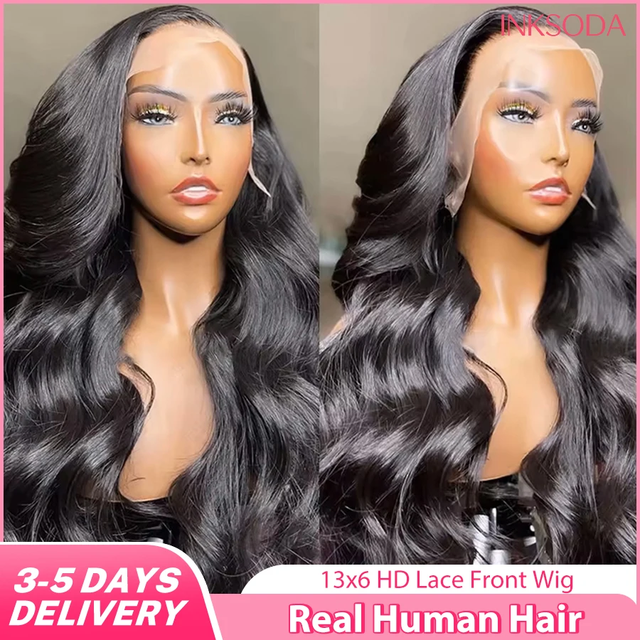40 Inch 13x6 HD Transparent Body Wave Lace Front Human Hair Wig Pre Plucked 13x4 Frontal Wig Real Human Hair Wigs Woman With Wig