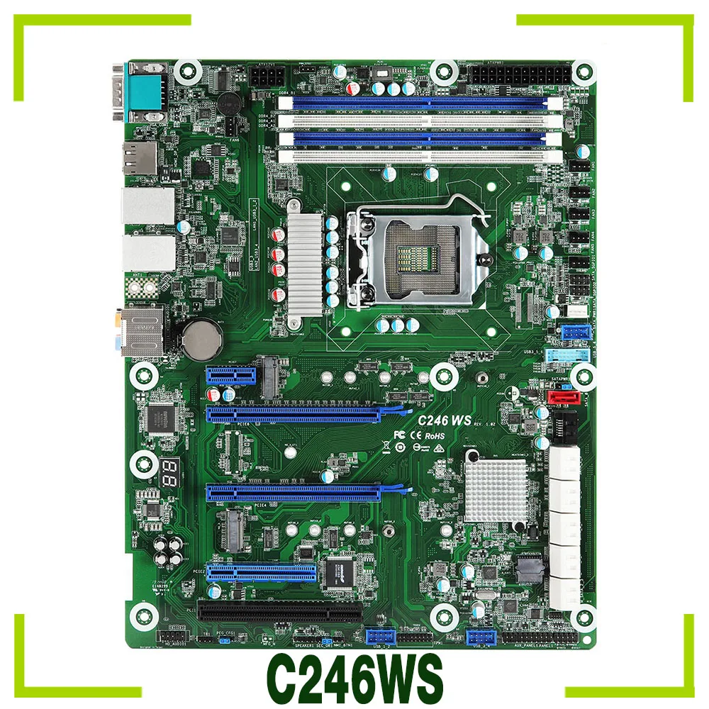 For Asrock Rack C246WS LGA1151Xeon E-2100 CPU Workstation Motherboard