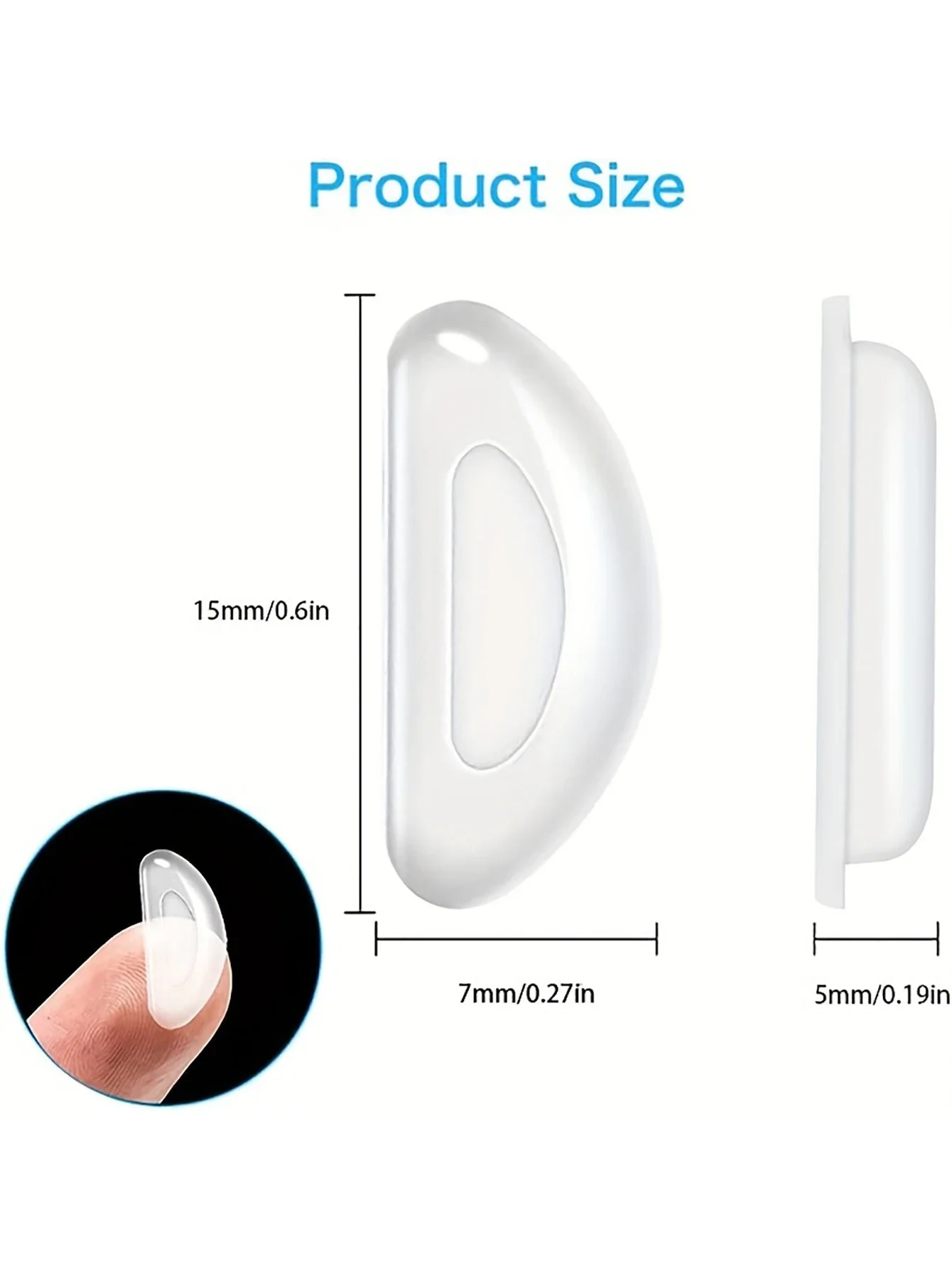 2/5 Paar/Packungen selbstklebende Brillen-Nasenpads, rutschfeste Silikon-Nasenpads zum Aufkleben für Sonnenbrillen, dünne Nasenpads, Brillenzubehör – Detail 5