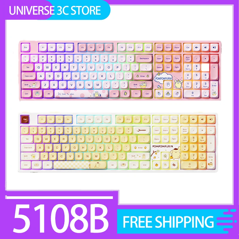 teclado mecanico sem fio akko bluetooth mode rgb ergonomico personalizado e sport acessorios de jogos para meninas 5108b 01