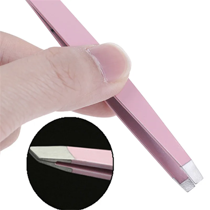 1 個の厚さのステンレス鋼ピンセット帯電防止メンテナンスつけまつげピンセット眉毛メイクツール用