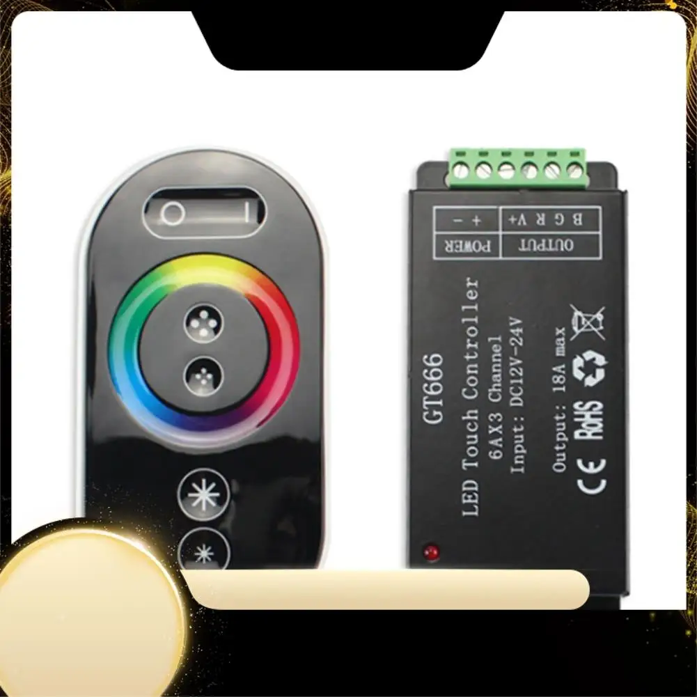 

GT666 DC12-24V 6Ax3 канала RGB сенсорный светодиодный контроллер для 5050 RGB лент