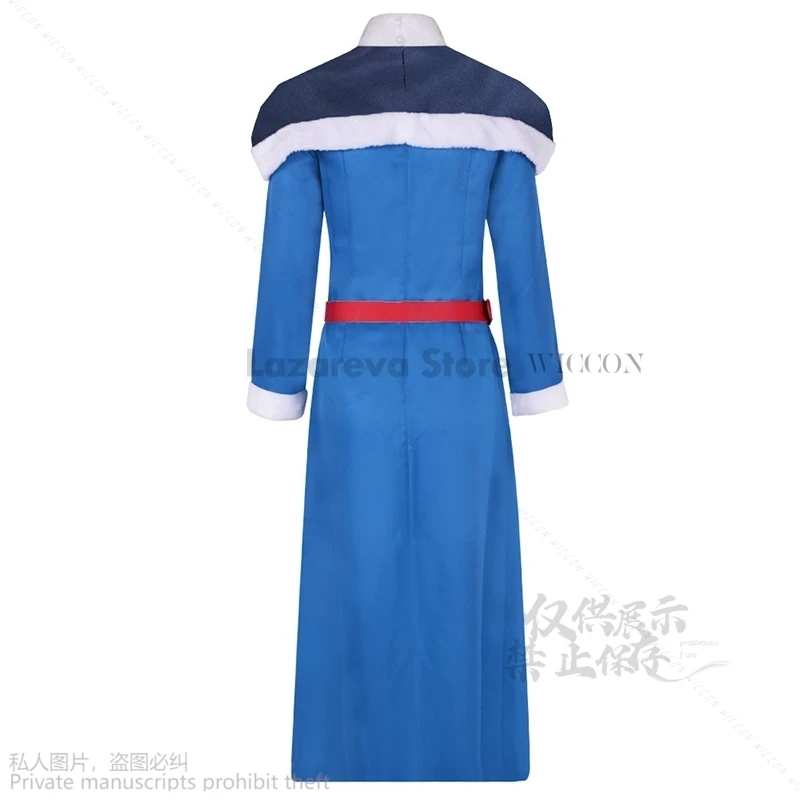 Anime Fairy Cosplay Tail Juvia Lockser Costumes Full Set And Hat Blue Outfit Dress Shawl Cosplay Wig For Men Women Halloween