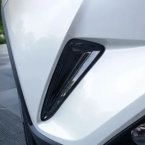 For Toyota CHR C-HR 2016 2017 2018 Car Front Fog Light Chrome Front Bumper Side Grille Cover Trim Styling ABS Exterior Protector 10 best sales toyota chr styling - №5
