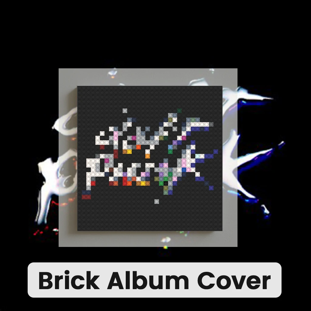 

D-Daft Punk Discovery Album Cover Pixel Art Building Blocks Electronic Dance Music Fans Collection Home Wall Decor Gift