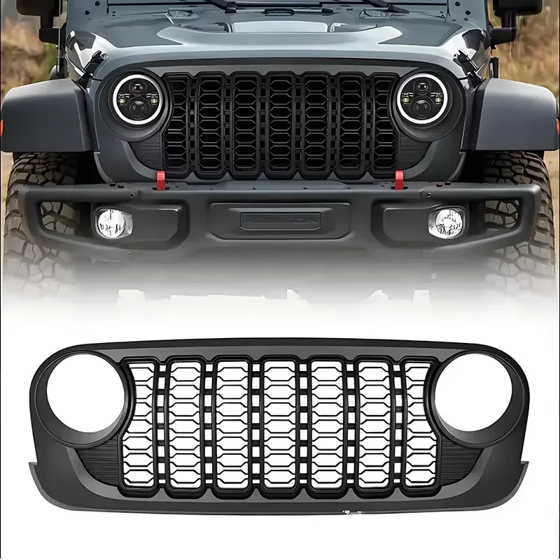Wrangler Grille for 07-17 for Jeep Wrangler JK 24 Grille Front Face Changed to JL24 Exterior Accessory Applicable for Jk view 2