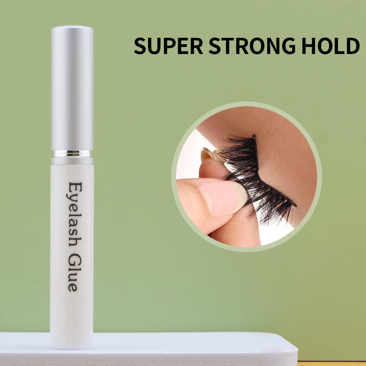 กาวติดขนตาปลอมแห้งเร็วที่มองไม่เห็นโปร่งใส self-grafting ขนตาเหนียวอ่อนไม่ระคายเคืองที่ถอดออกได้ทิ้ง