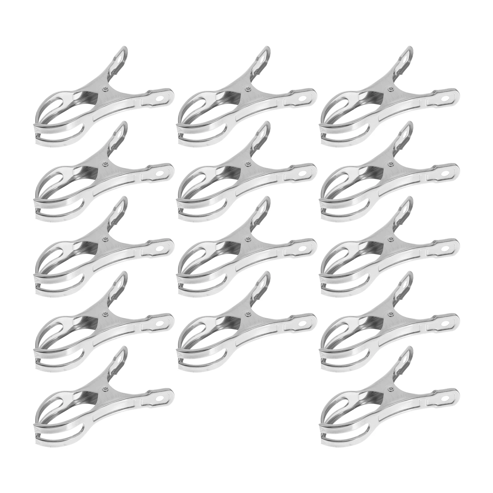 

30Pcs Stainless Steel Pool Cover Clamps Windproof Clips for Swimming Pool Winter Cover Fixing Multipurpose Clothes Quilt Pants