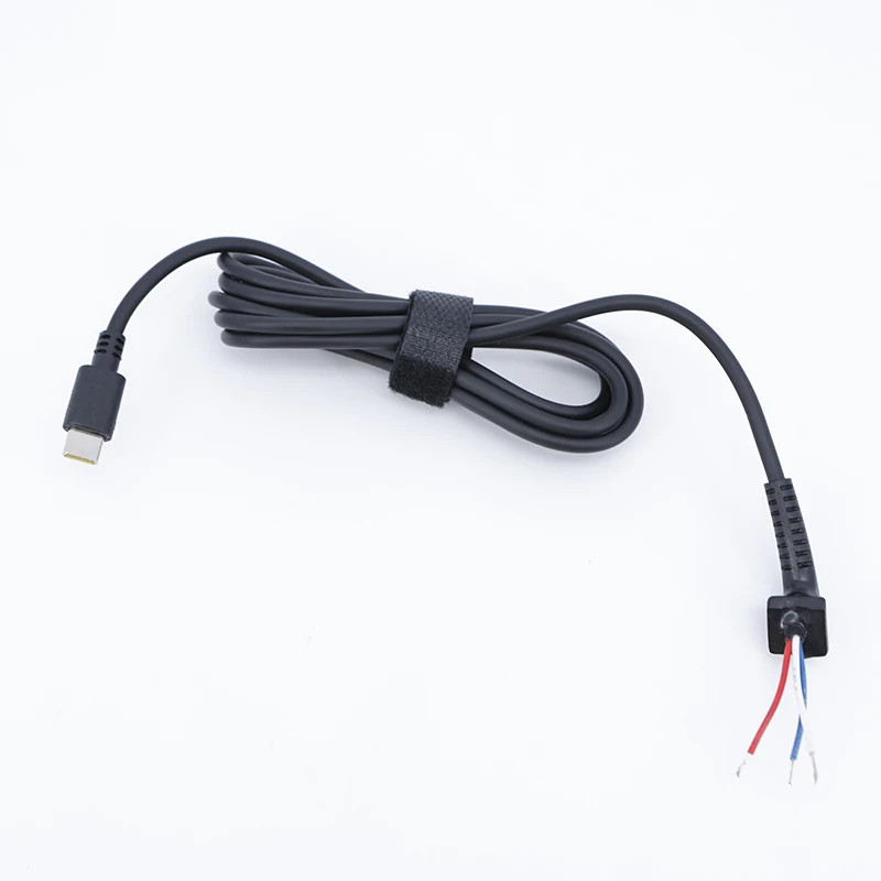3pin USB Type C Charging Cable DC Jack Plug Power Adapter for Laptop 45w 65w USB-C Connector Cord 20awg 5A Repair Extend End O2