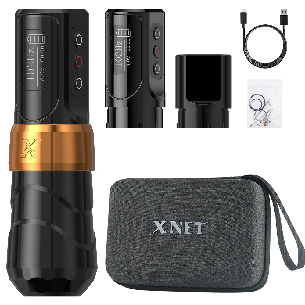 XNET FLUX MAX 2026 Draadloze Tattoo Machine Rotatiepen Coreless Motor 4.0MM Slaglengte LED Digitaal Display voor Tattoo Artiesten