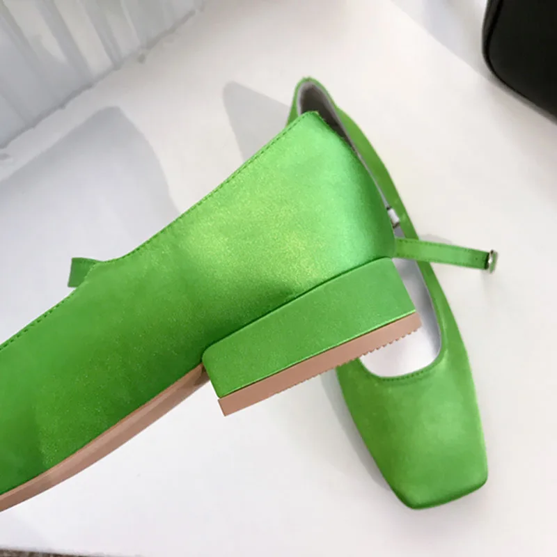 2022 Summer Women Flat Green Shoes Round Toe Shallow Soft Ballerina Shoes Ladies Casual Dress Ballet Loafers Classics Mujer