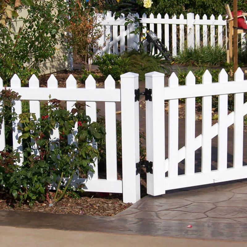 2025 Hot Style Long-Lasting 4x8ft Plastic Picket Garden Fence No-Tool-Assembly With Sun Protection For Patio Security