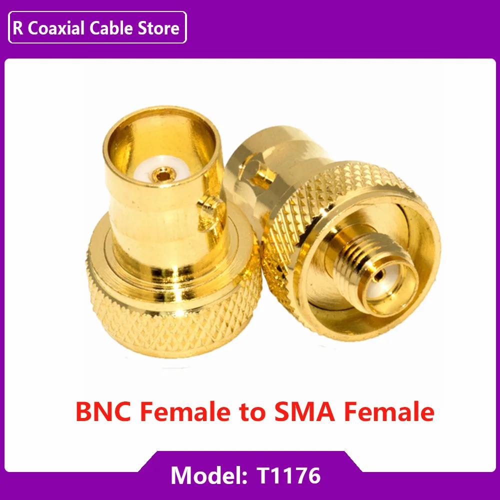 RF Coaxial Adapter BNC Female to SMA Male GP88S Disc Gold Plated High Frequency Adapter BNC Female Transfer SMA Male