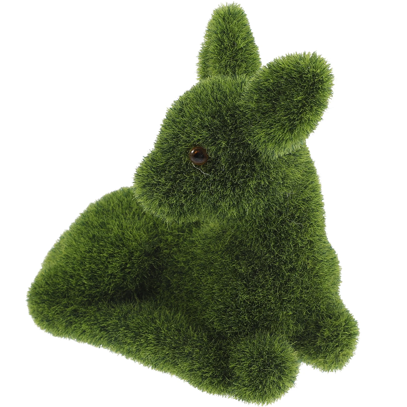 

Flocking Deer Ornament Small Animal Lawn Garden Christmas Flocked Decoration Statue Outdoor Backyard Sculpture Green