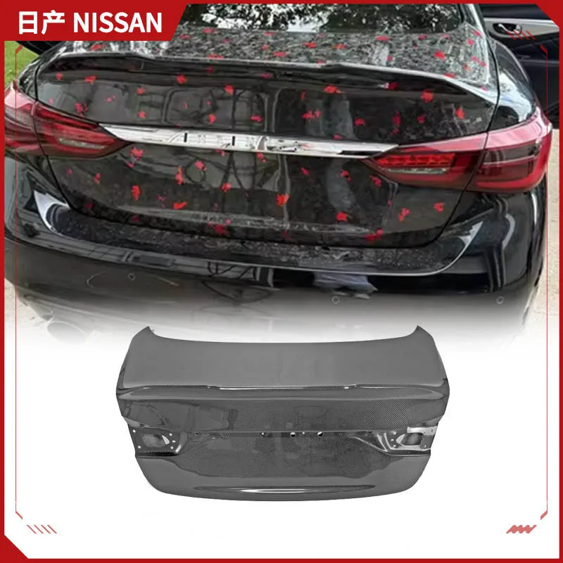 

Fits Infiniti Q50 6-20 Carbon Fiber PSM Integrated Duck Tail Wing Rear Cover Trunk Tail Cover