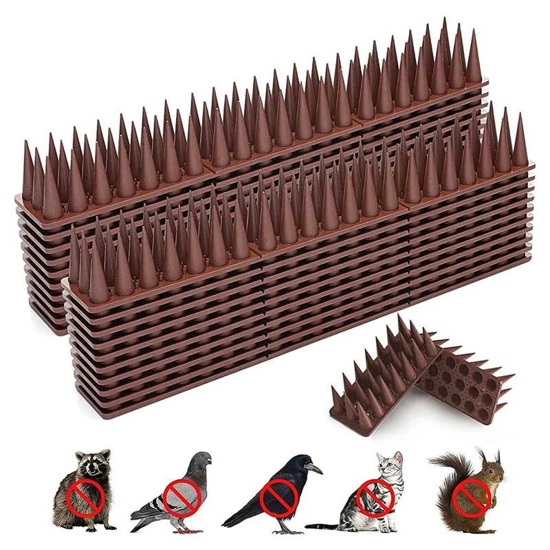 20 PCS Bird Deterrent Spikes Fit For Outside To Keep Birds Away,Fence Spikes For Railing And Roof