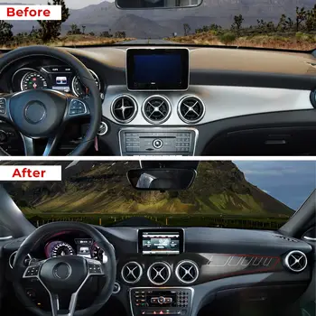 適用於賓士GLA CLA等級2013-2017款的碳纖維儀表板中控台空調面板裝飾出風口蓋板飾條 6 最佳銷售 賓士CLA配件 - №5