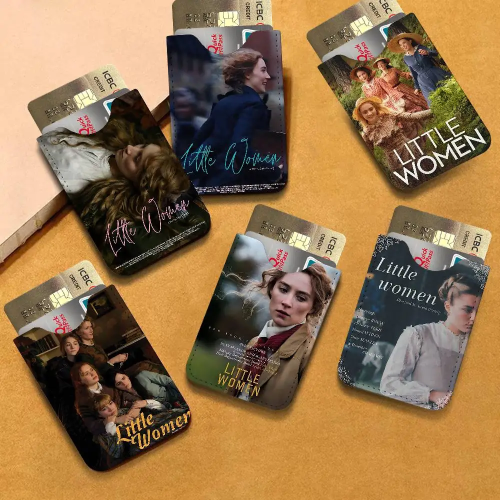 Little Women Hot movie Men's Genuine Leather Mini Card Wallet, Ultra Thin Credit Portable Business Card & Transit Bus Card