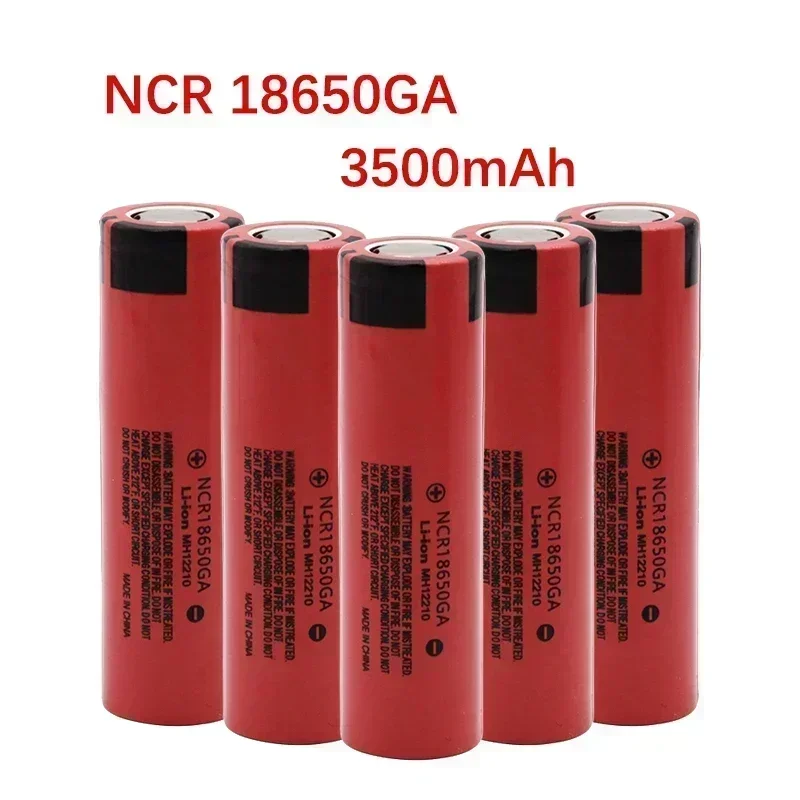 Free shipping18650 battery 2024 100% original NCR18650GA high discharge rechargeable battery flashlight flat top 3.7V 3500mAh