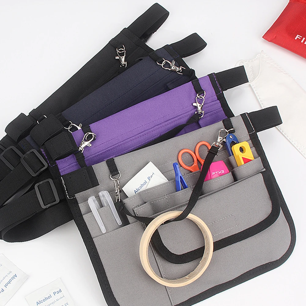 다층 간호사 도구 보관 가방, 간호사 허리 가방, 용품 키트, 의사 간호사 필수품 휴대용 허리 가방 정리함