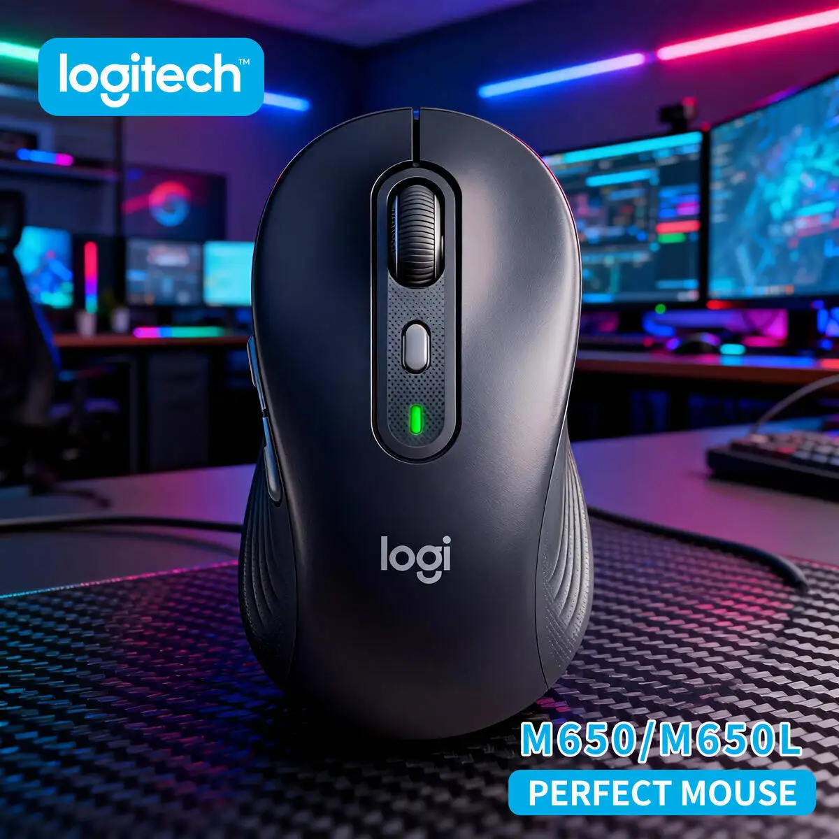 

Logitech M650/M650L silent mouse dual-mode connection, comfortable grip, suitable for long-term work Ergonomic Grip for Home