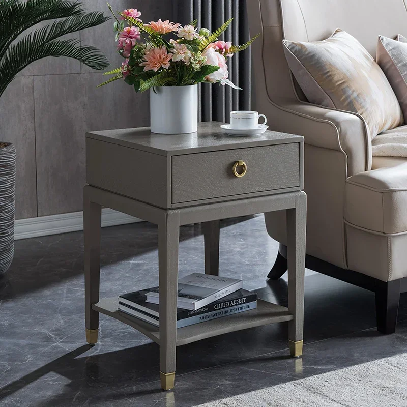 

For Luxury Wooden Storage Rack With Drawer Living Room Floor Narrow Storage Cabinet Decorative Flower Shelves Home Furniture