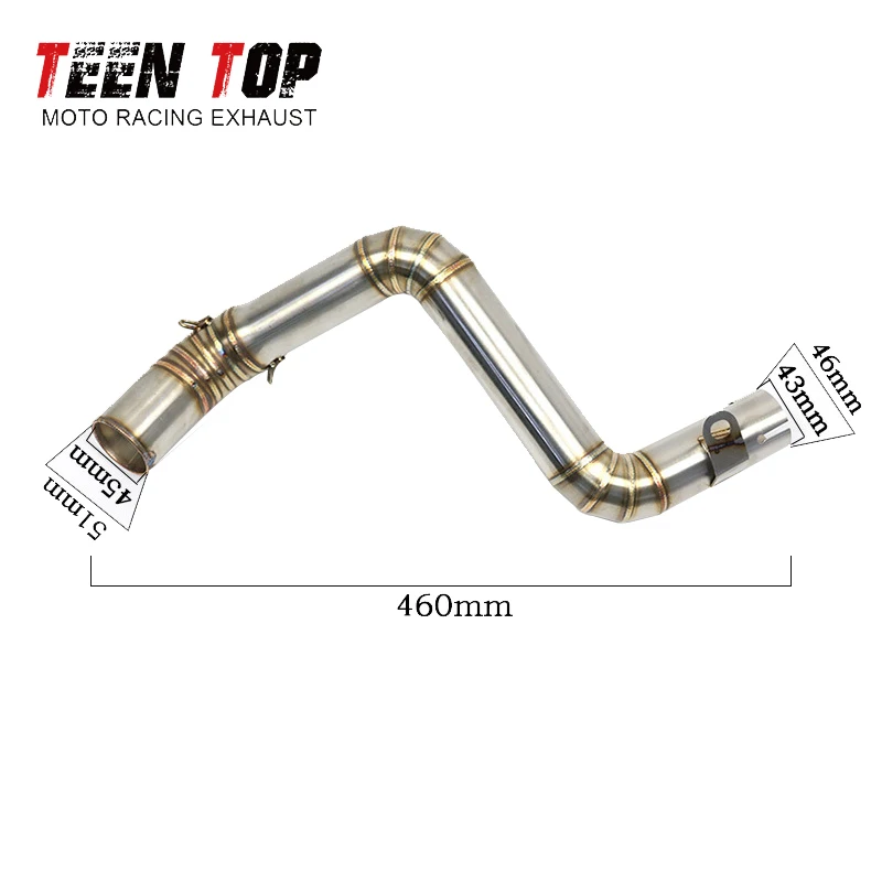 RC390 Decat Pipe For KTM Duke 125 200 Exhaust Middle Link Pipe Duke125 Motorbike Exhaust Mid Connect Tube Duke290 Escape Moto - view 2