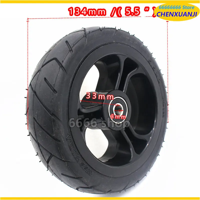 Hot Sale High Performance5 inch Solid wheel 5.5x2 Fast wheel F0,jackhot,Nes carbon fiber scooter solid tire with plastic rim hub