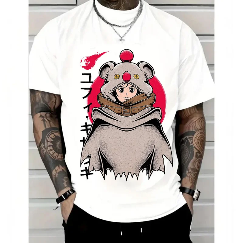 

Yuffie Moogle Cape Final Fantasy Gift t shirt for RPG Gamer 100% cotton print Tee Short Sleeve Graphic clothes All size tops