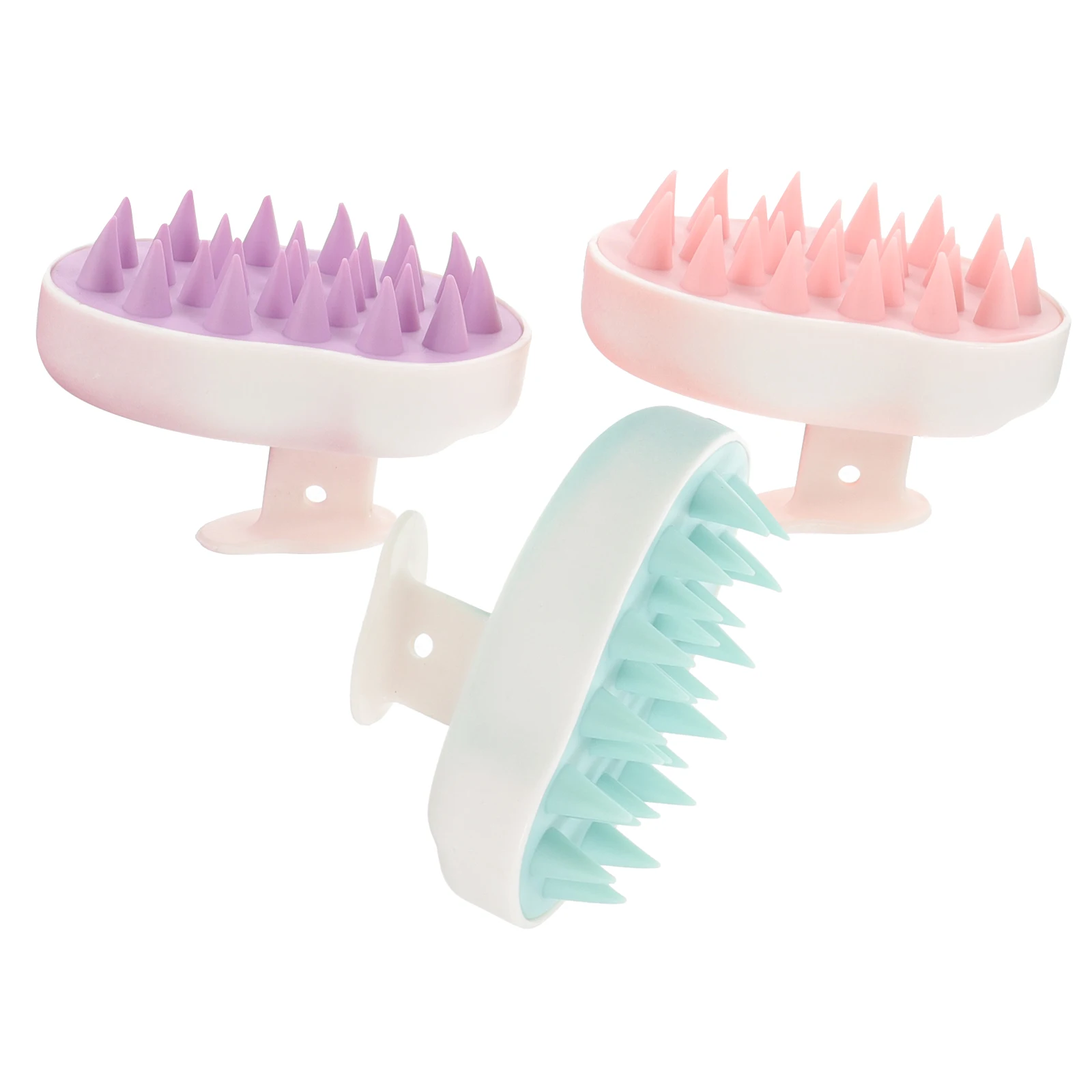 

Набор из 3 массажеров для кожи головы: щетка для мытья волос, глубокой очистки и скрабирования, портативная, для ежедневного использования