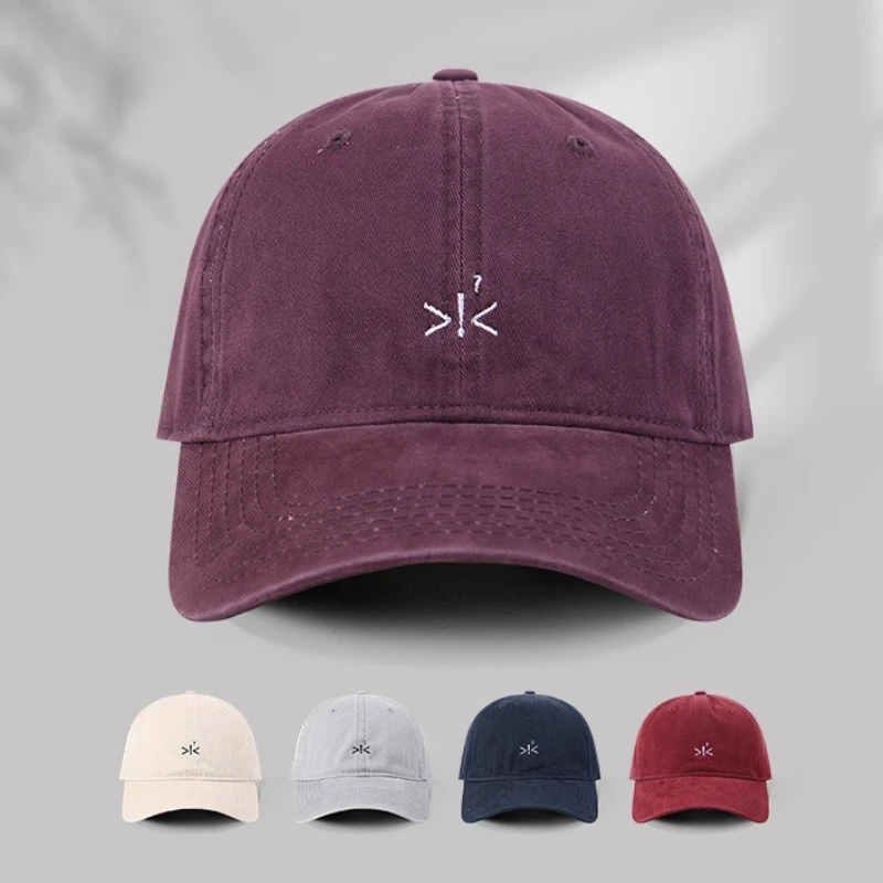 

Unisex Cotton Minimalist Baseball Cap with Embroidery Adjustable Soft Top Casual Hat, Daily Caps for Men and Women Spring Summer