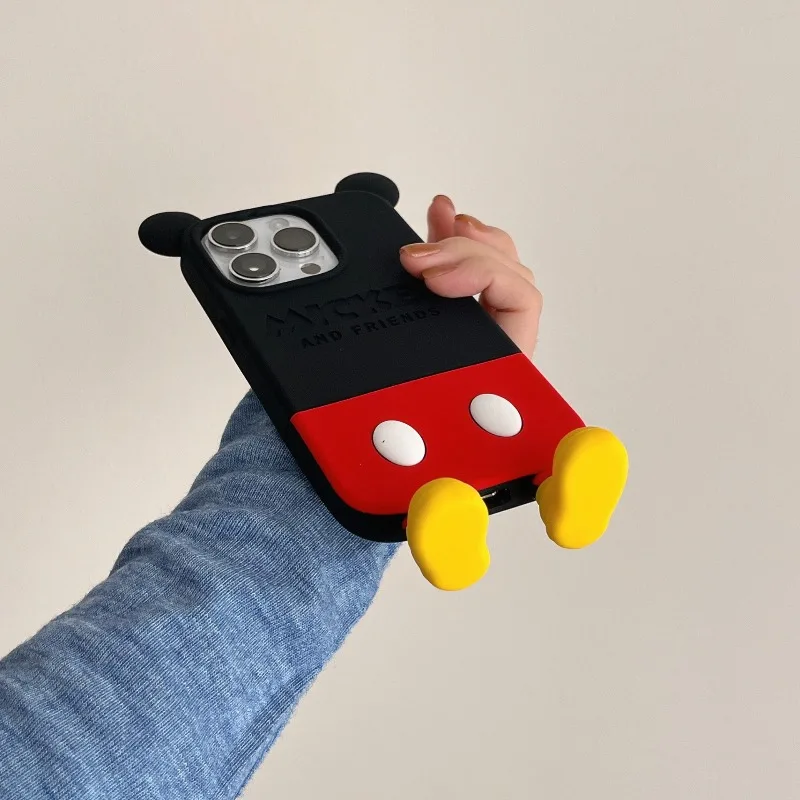 Силиконовый чехол для телефона с Микки Диснеем для IPhone 17, 16, 15, 14, 13 Pro Max, противоударный гладкий защитный чехол, аксессуары для мобильных телефонов