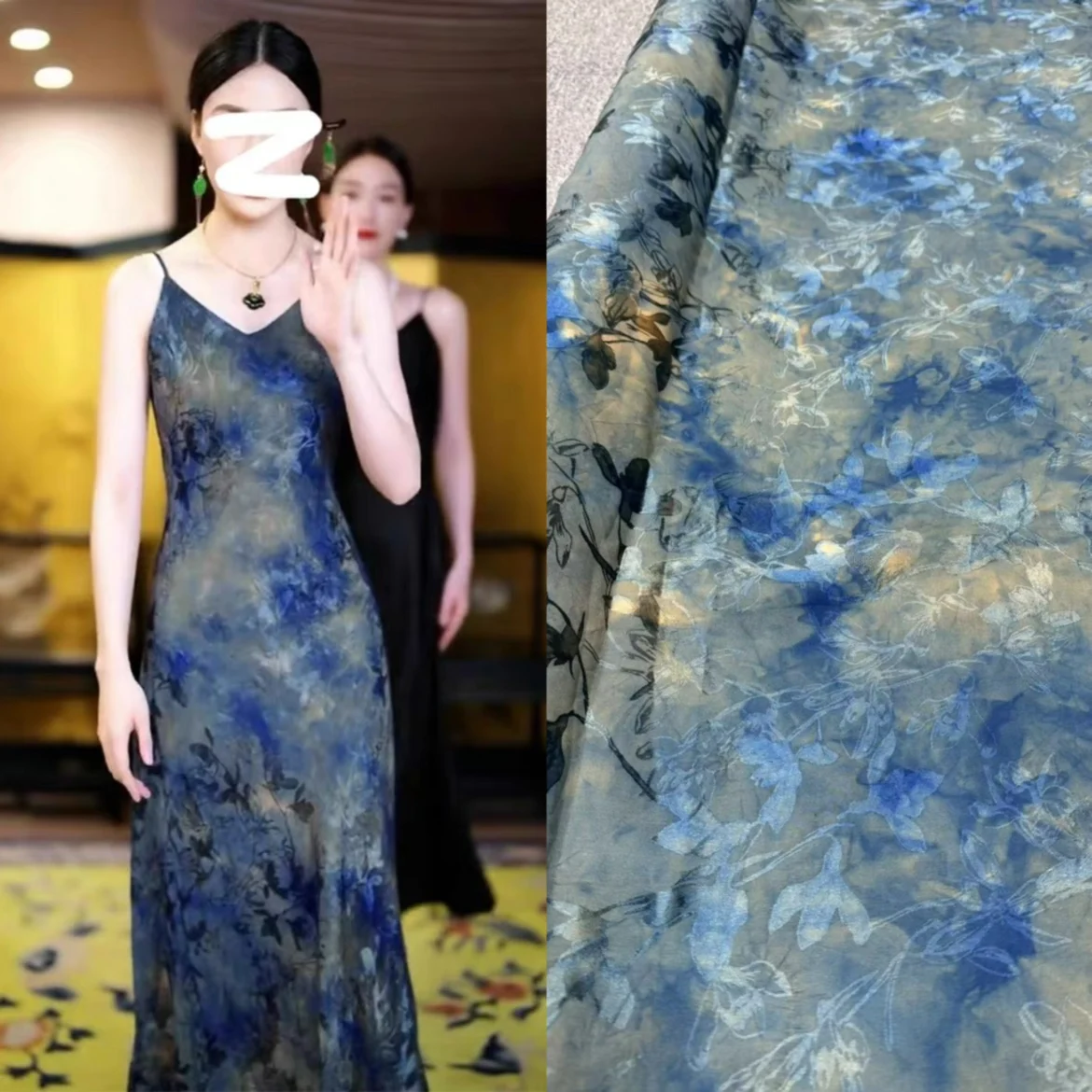 

Новый летний комплект шелковой ткани ручной работы с вышивкой, шелковый материал для одежды, китайская домашняя ткань с цветочным принтом