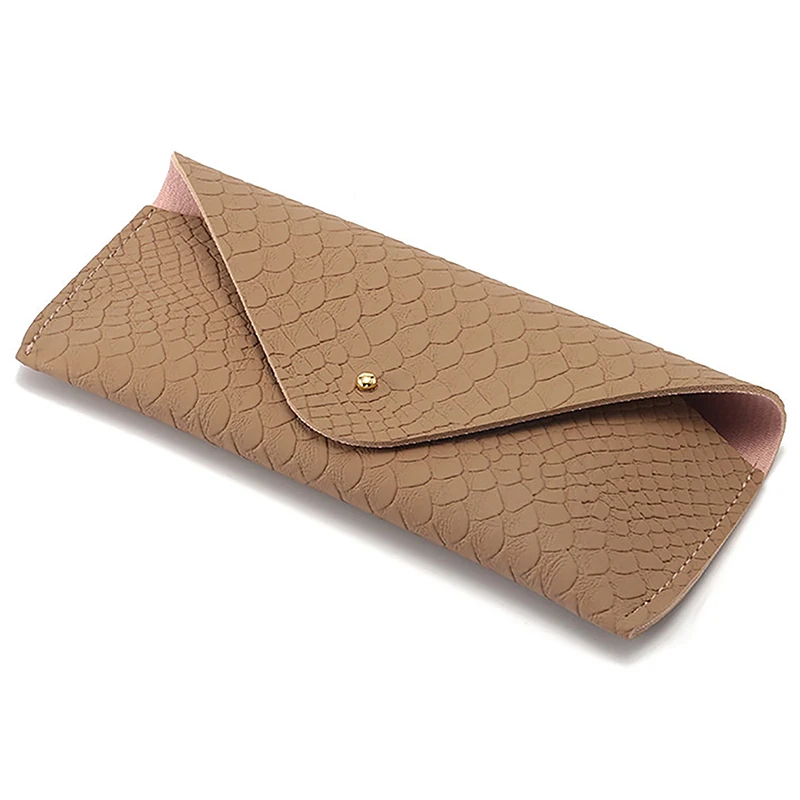 Snakeskin Pattern Glasses Case PU Leather Glasses Bag Lightweight Sunglasses Box Solid Color Simply Eyewear Cases