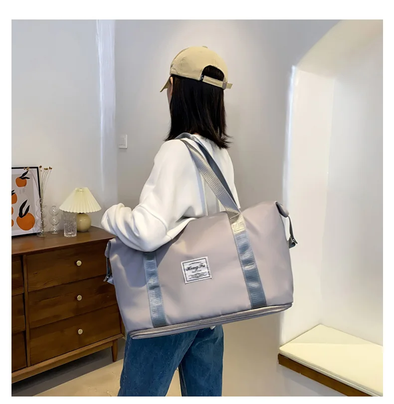 UNIXINU Handgepäck-Reisetasche, Nylon, wasserdicht, für Sport, Fitnessstudio, Tragetaschen für Damen, großes Fassungsvermögen, Aufbewahrung von Gepäck, Handtasche – Detail 17