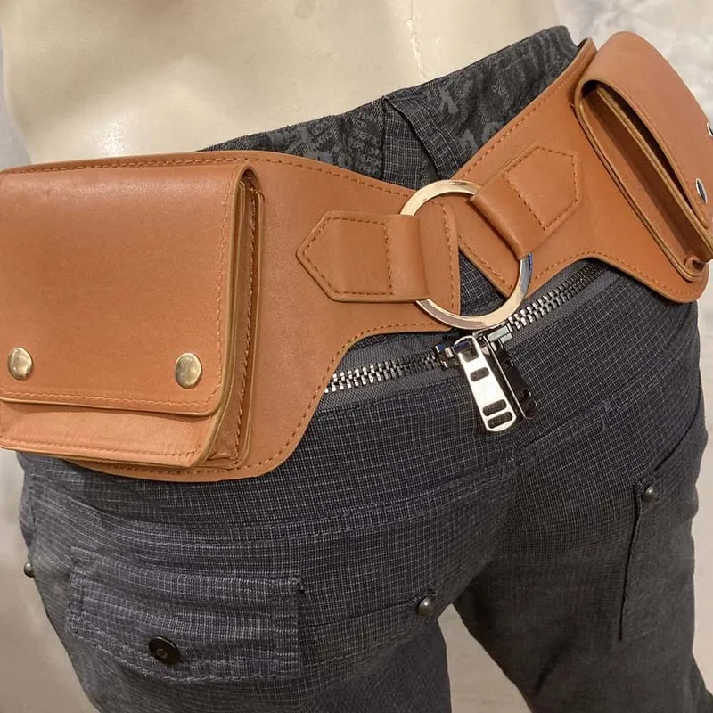 

Средневековый кожаный чехол в стиле стимпанк, сумка с пряжкой, ремень, кошелек викингов, ролевых игр, мужской и женский фестивальный костюм эпохи Возрождения, комплекты снаряжения для взрослых