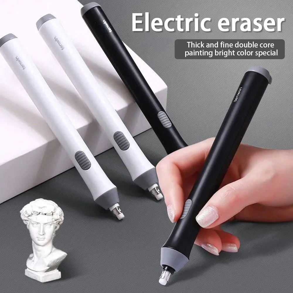 Elétrica High Gloss Eraser para Art Painting, Automatic Rotating Sketch Eraser, Estudante papelaria suprimentos