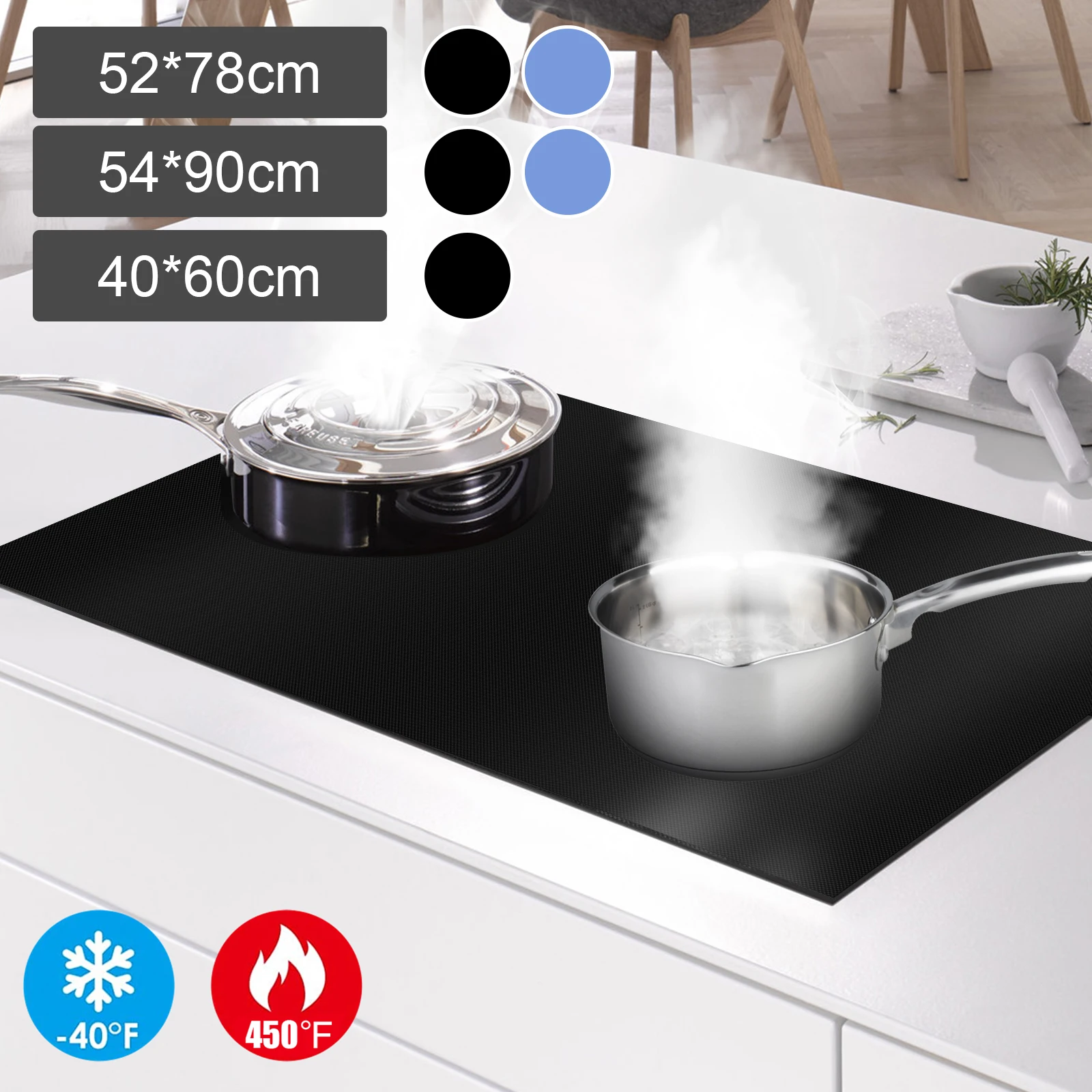 

Silicone Induction Cooker Cover Anti-scratch Cooktop Protector Nonstick Heat Resistant Kitchen Countertop Cover Large Cooker Mat