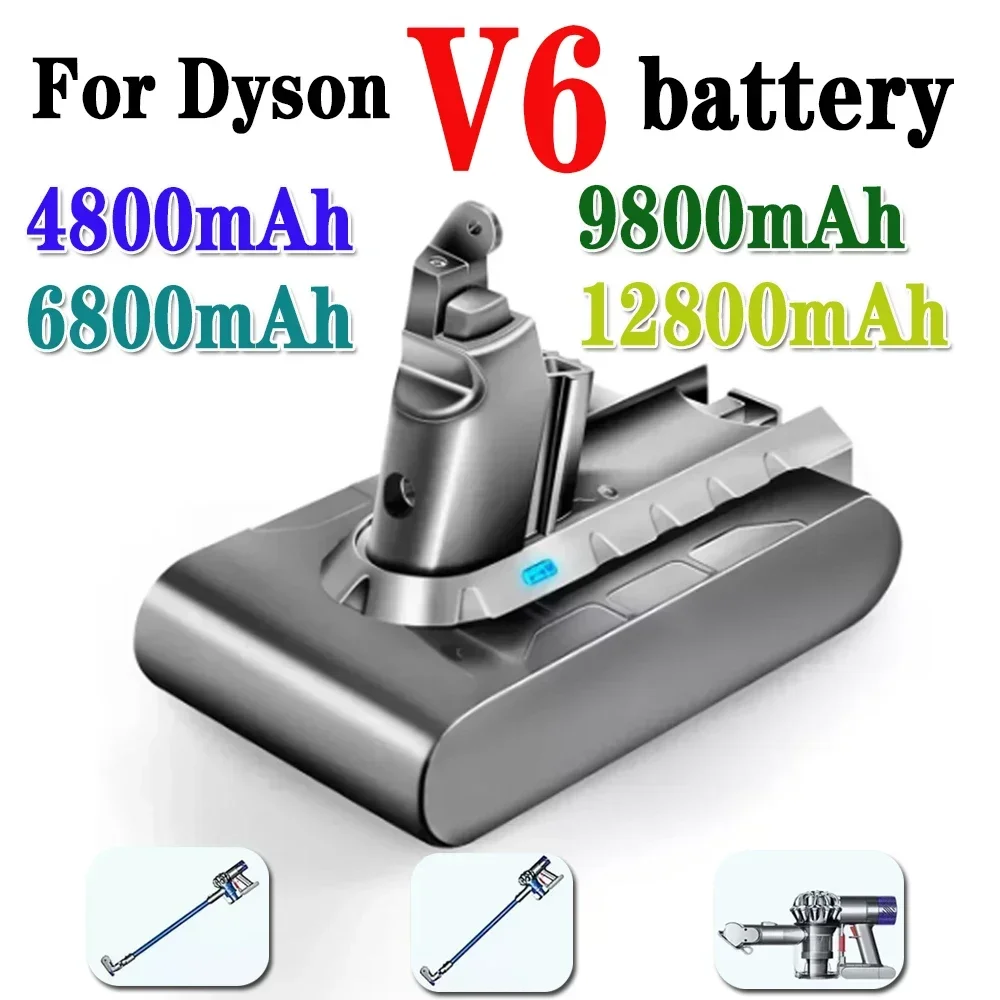 

21.6V12800Ah For Dyson Battery Replacement DC62 DC59 DC58 SV03 SV04 SV09 V6 Animal Motorhead V6 Slim V6 Absolute Vacuum Batter