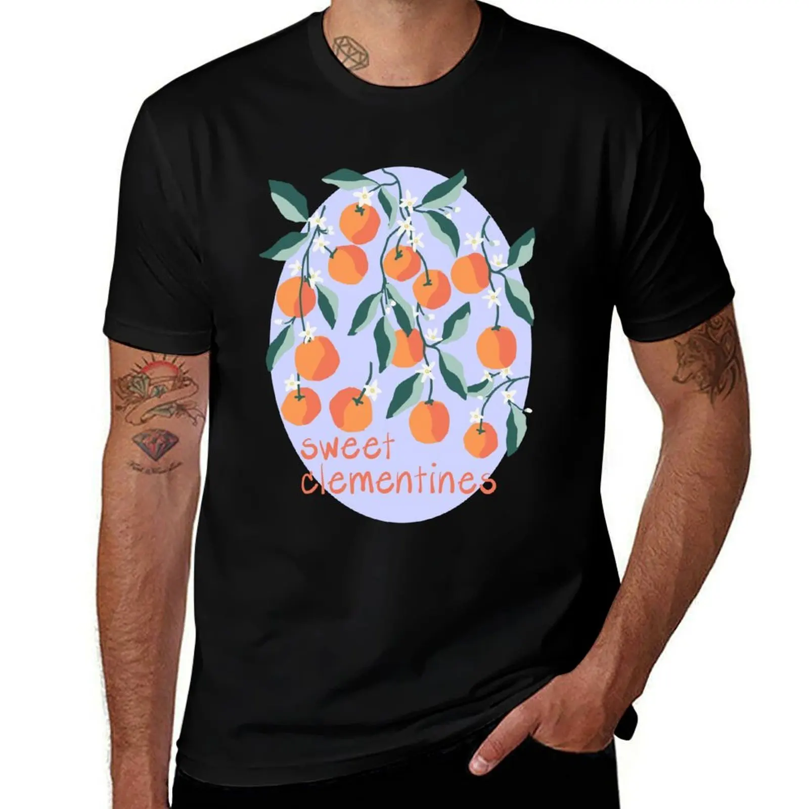 

Sweet Clementines T-Shirt blanks Short sleeve tee oversized graphic tee plain black t shirts men