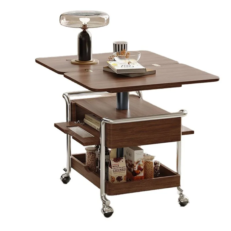 coffee table can be lifted and lowered, movable multi-purpose tea table dining table, side cabinet living room
