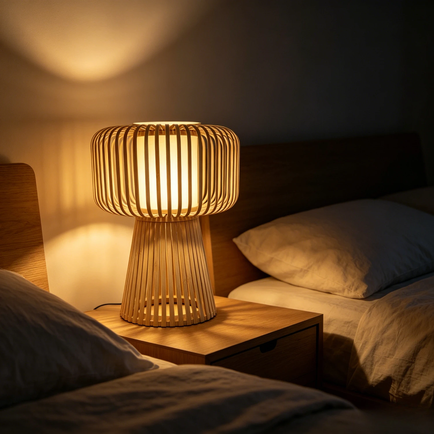 JOYINLED Bamboo Lamp Shade for Table Lamp Natural Bamboo Woven Lamp Cover Handmade Craft Desk Lampshdes for Room Decor Desktop