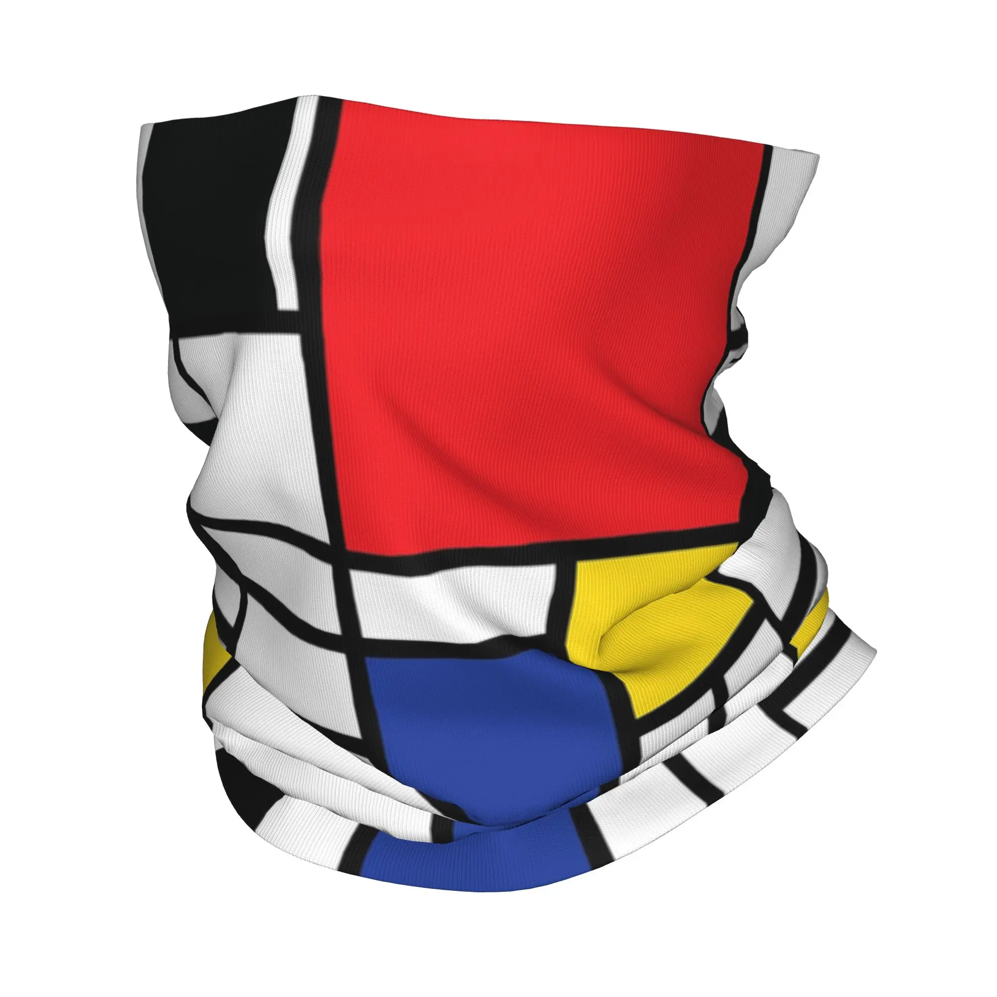 

Piet Mondrians Study Geometric Art Plaid Bandana Neck Gaiter Printed Face Scarf Warm Headwear Hiking Fishing Unisex Adult
