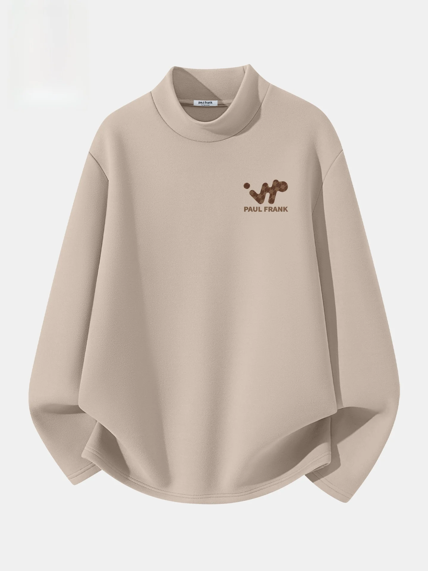 

Мужское термобелье с длинным рукавом, высоким воротником, двусторонним флисовым начесом, теплая повседневная футболка для зимы